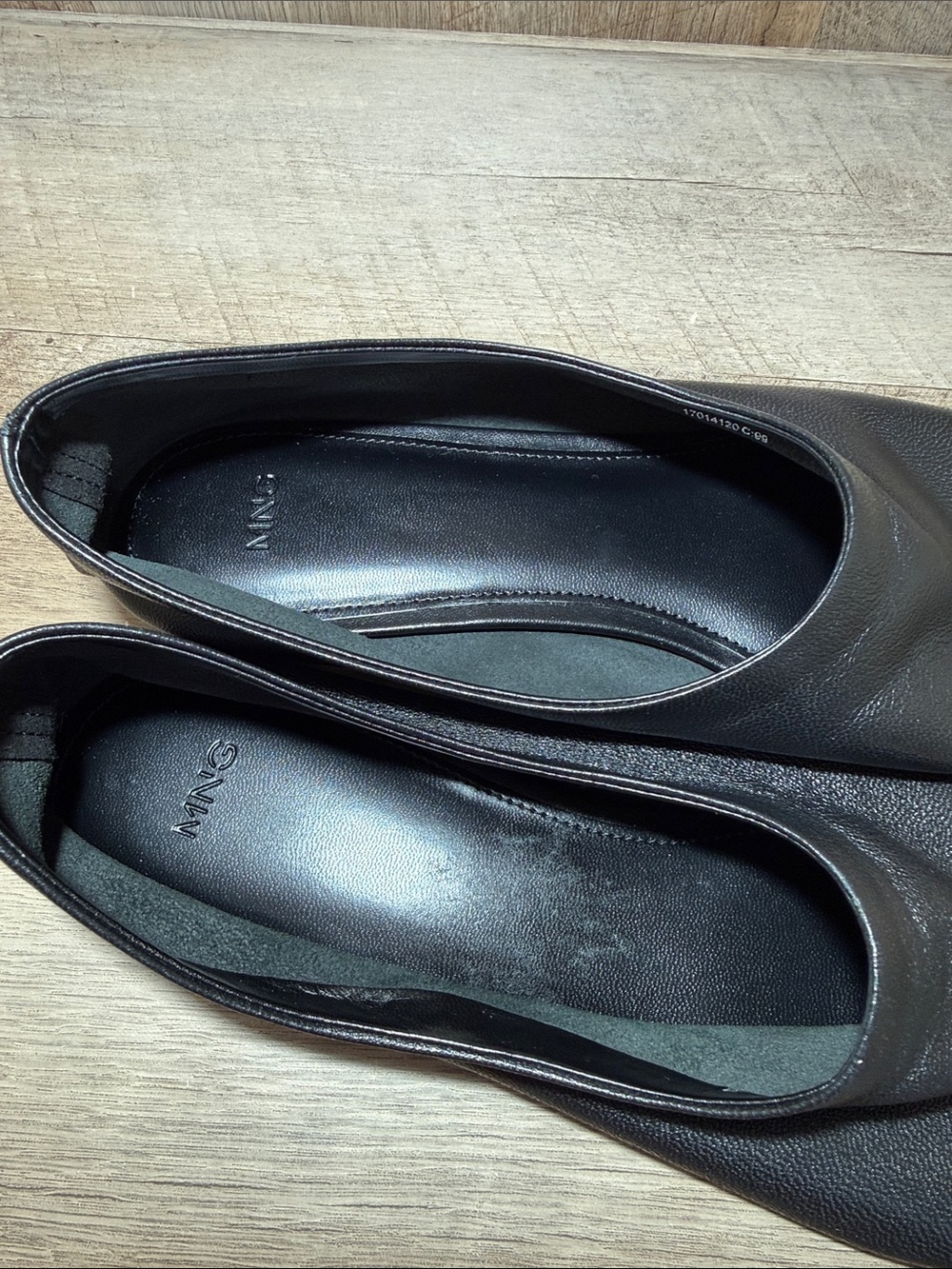 MANGO Leather Flat Shoes Ballerina - Picture 8 of 10